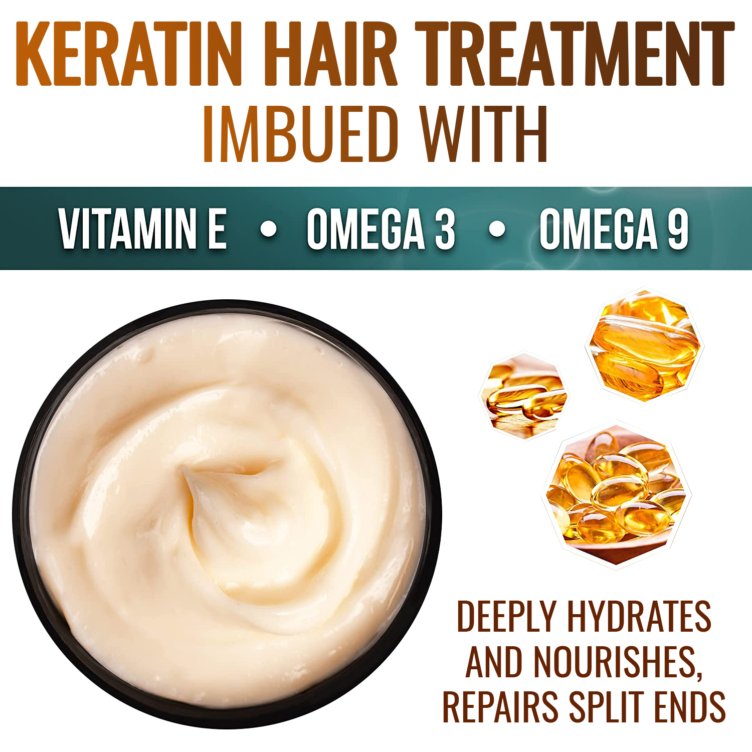 Baspari Premium Keratin Mask Intensive Hair Repair for Silky Smooth